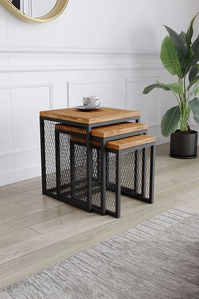 4001 Zigon Sehpa – %100 Gerçek Ağaç, Uzun Ömürlü Kullanım, Kişiye Özel Üretim varyasyon görseli