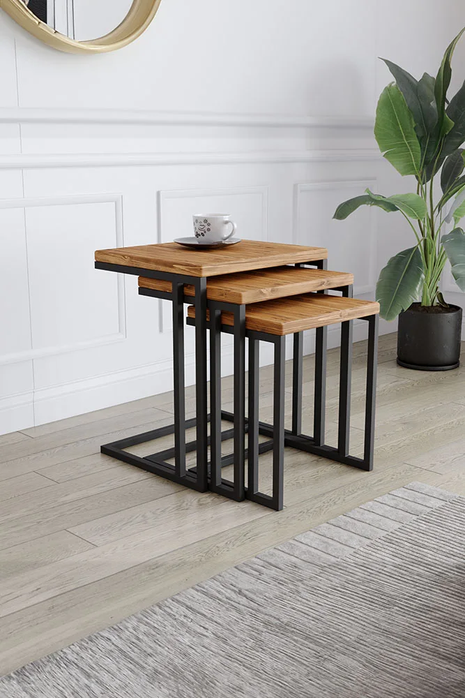 4003 Zigon Sehpa – %100 Gerçek Ağaç, Uzun Ömürlü Kullanım, Kişiye Özel Üretim varyasyon görseli