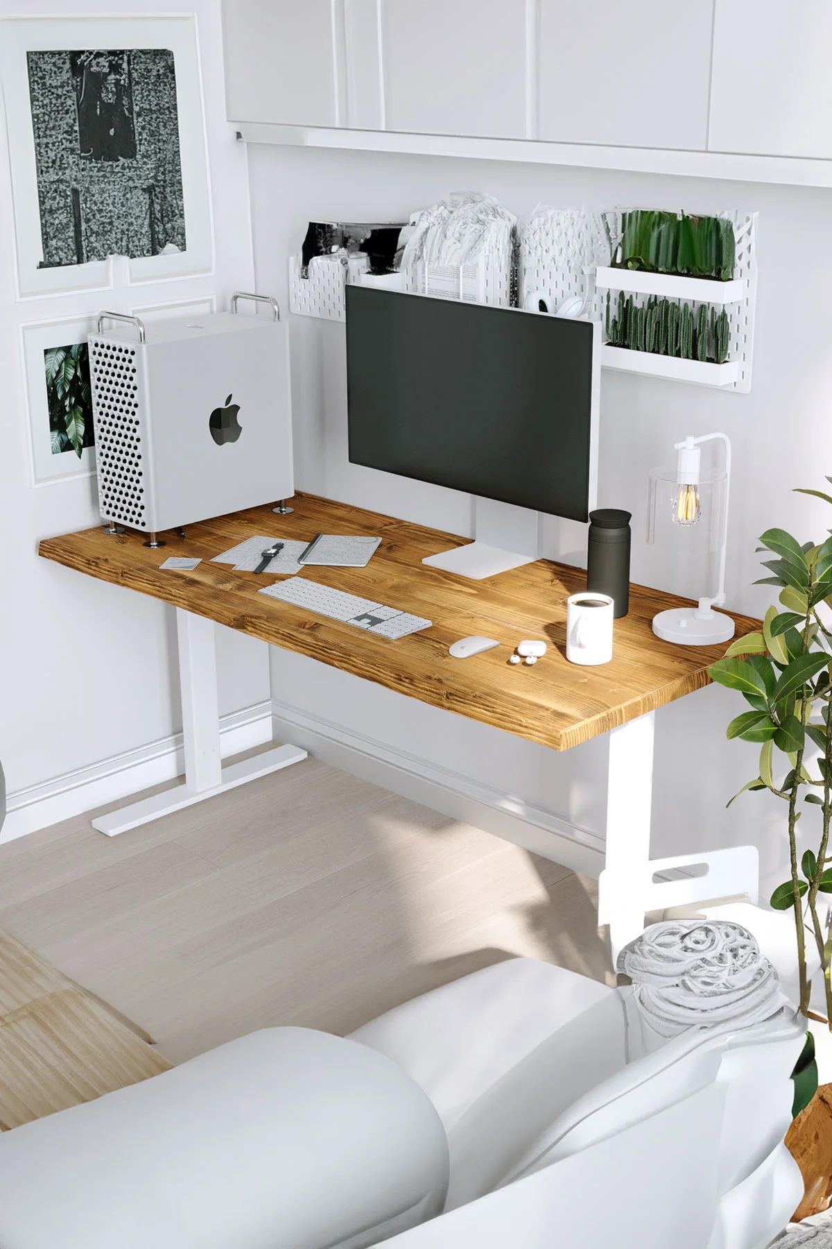 160X75cm Bilgisayar, Oyuncu, Çalışma ve Makam Masası – Köknar Ağacı - Model 7