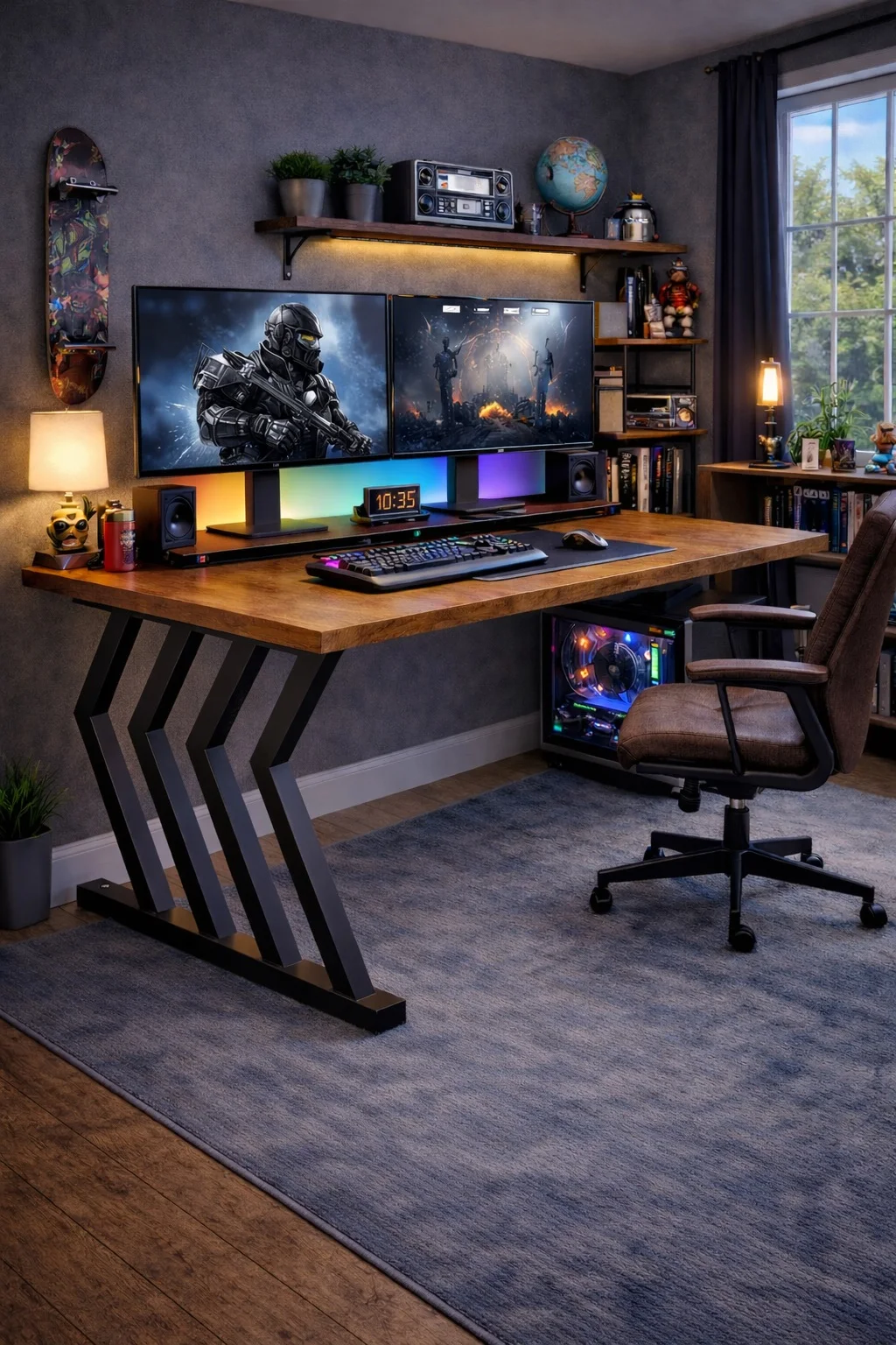 Bilgisayar, Oyuncu, Çalışma ve Makam Masası – Köknar Ağacı - Model 8