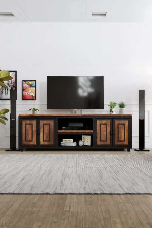 Defne Tv Ünitesi – %100 Gerçek Ağaç, Uzun Ömürlü Kullanım, Kişiye Özel Üretim