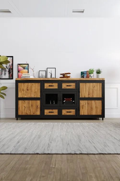 Lotus Konsol – %100 Gerçek Ağaç, Uzun Ömürlü Kullanım, Kişiye Özel Üretim