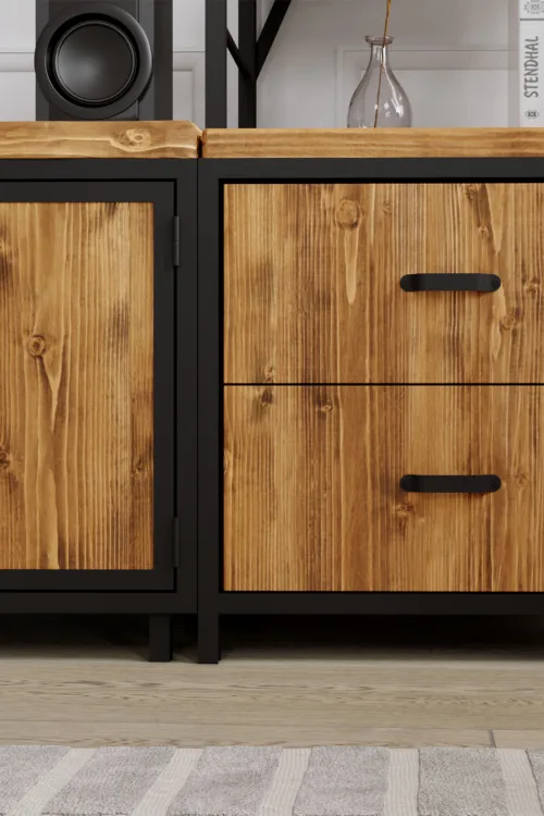 Frezya v2 Tv Ünitesi – %100 Gerçek Ağaç, Uzun Ömürlü Kullanım, Kişiye Özel Üretim