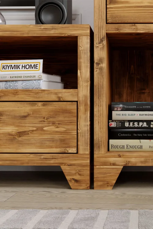 Sarmaşık Tv Ünitesi – %100 Gerçek Ağaç, Uzun Ömürlü Kullanım, Kişiye Özel Üretim