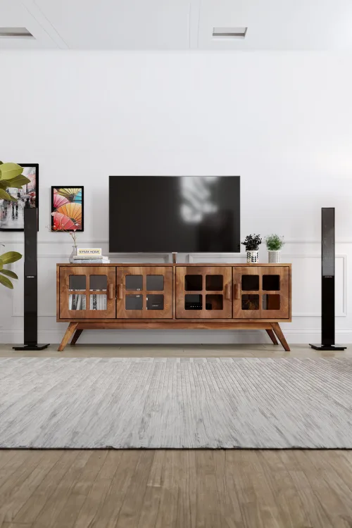 Piyan Tv Ünitesi – %100 Gerçek Ağaç, Uzun Ömürlü Kullanım, Kişiye Özel Üretim