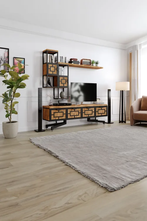 Orkide Tv Ünitesi – %100 Gerçek Ağaç, Uzun Ömürlü Kullanım, Kişiye Özel Üretim