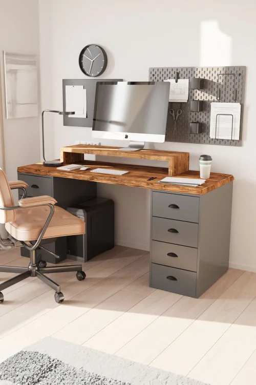 160X75cm Bilgisayar, Oyuncu, Çalışma ve Makam Masası – Köknar Ağacı - Model 10