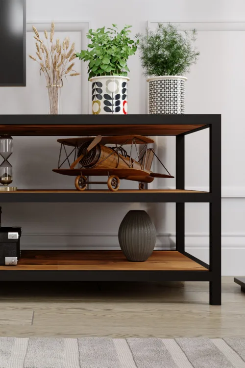 Fulya Tv Ünitesi – %100 Gerçek Ağaç, Uzun Ömürlü Kullanım, Kişiye Özel Üretim