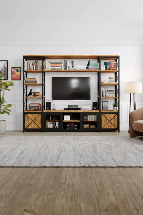 Lantana v2 Tv Ünitesi – %100 Gerçek Ağaç, Uzun Ömürlü Kullanım, Kişiye Özel Üretim