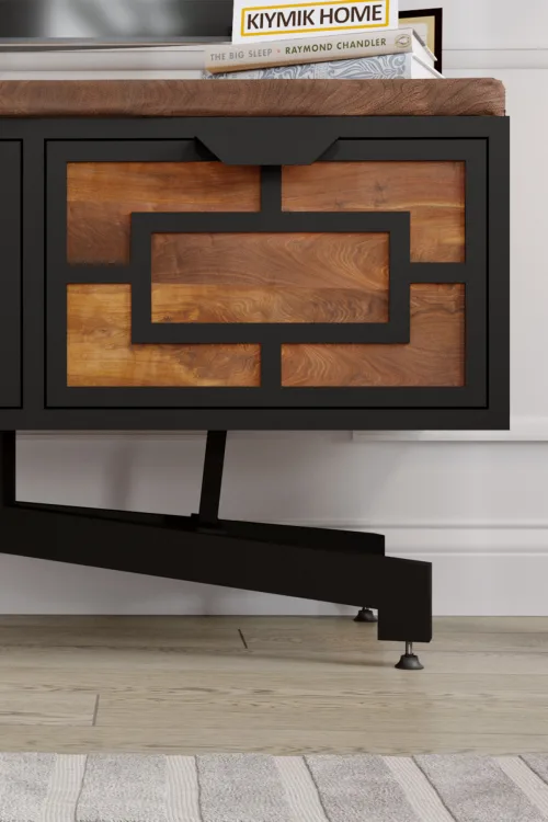 Orkide Tv Ünitesi – %100 Gerçek Ağaç, Uzun Ömürlü Kullanım, Kişiye Özel Üretim
