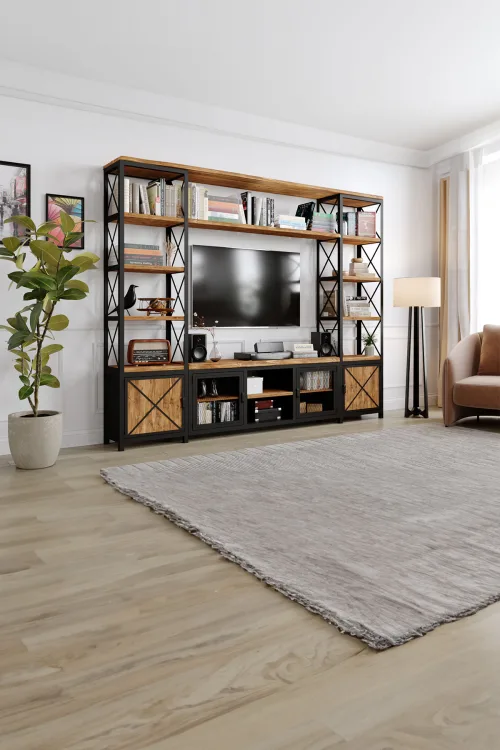 Lantana v2 Tv Ünitesi – %100 Gerçek Ağaç, Uzun Ömürlü Kullanım, Kişiye Özel Üretim